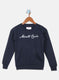 Girls NAvy Blue Printed Sweatshirt