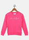 Girls Pink Printed Sweatshirt