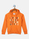 Girls Orange Printed Sweatshirt