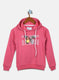 Girls Pink Printed Sweatshirt