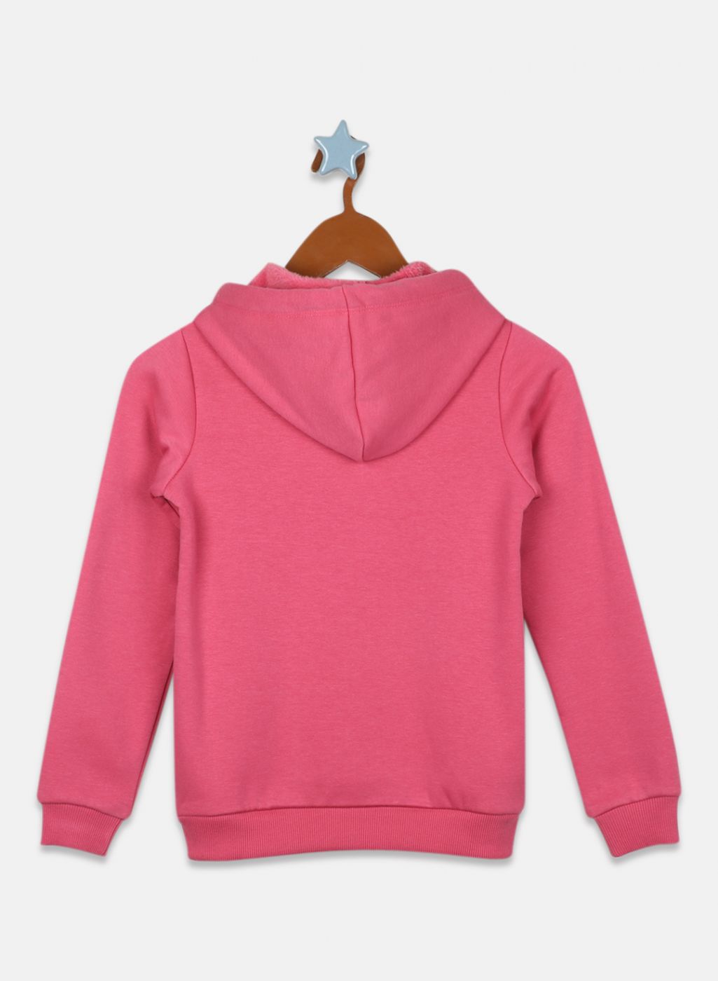 Girls Pink Printed Sweatshirt