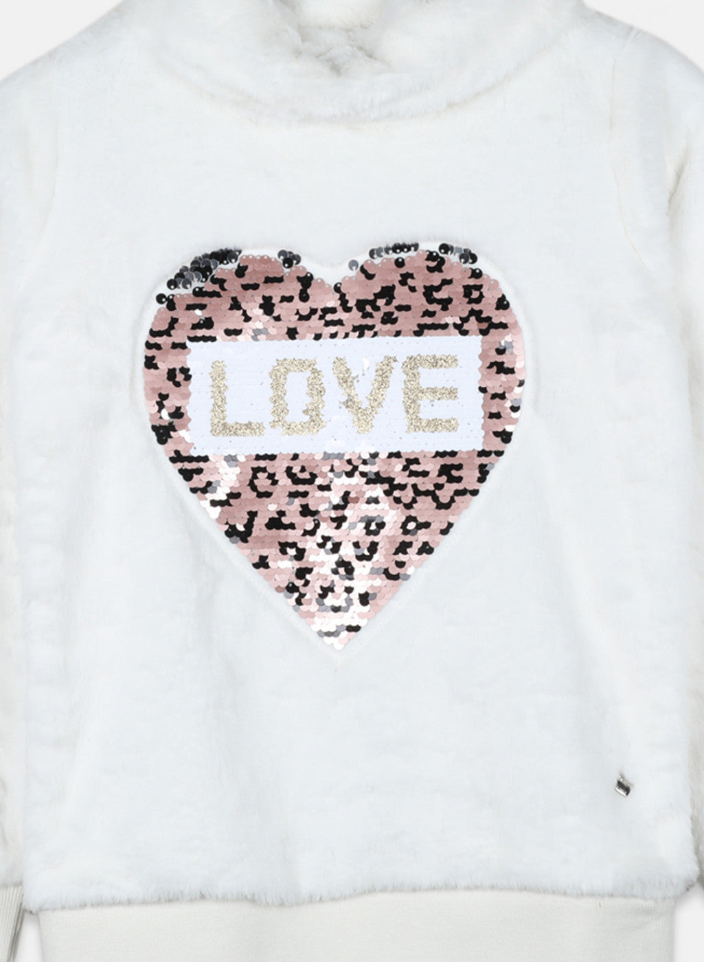 Girls White Solid Sweatshirt