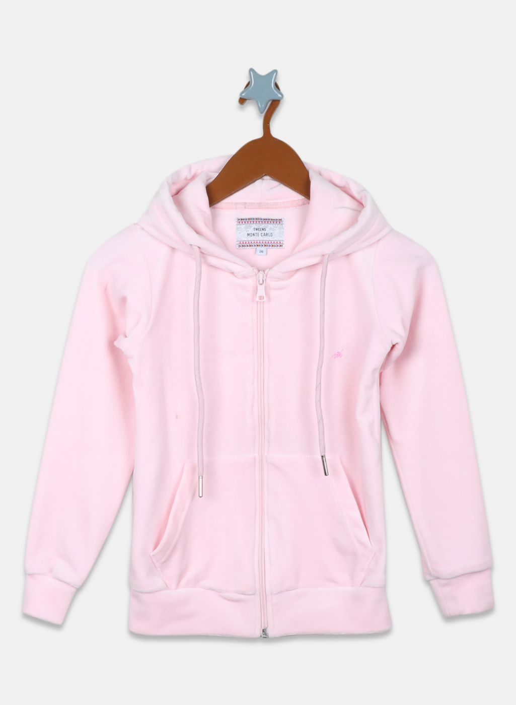 Girls Pink Solid Tracksuit