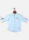 Boys Sky Blue Printed Shirt