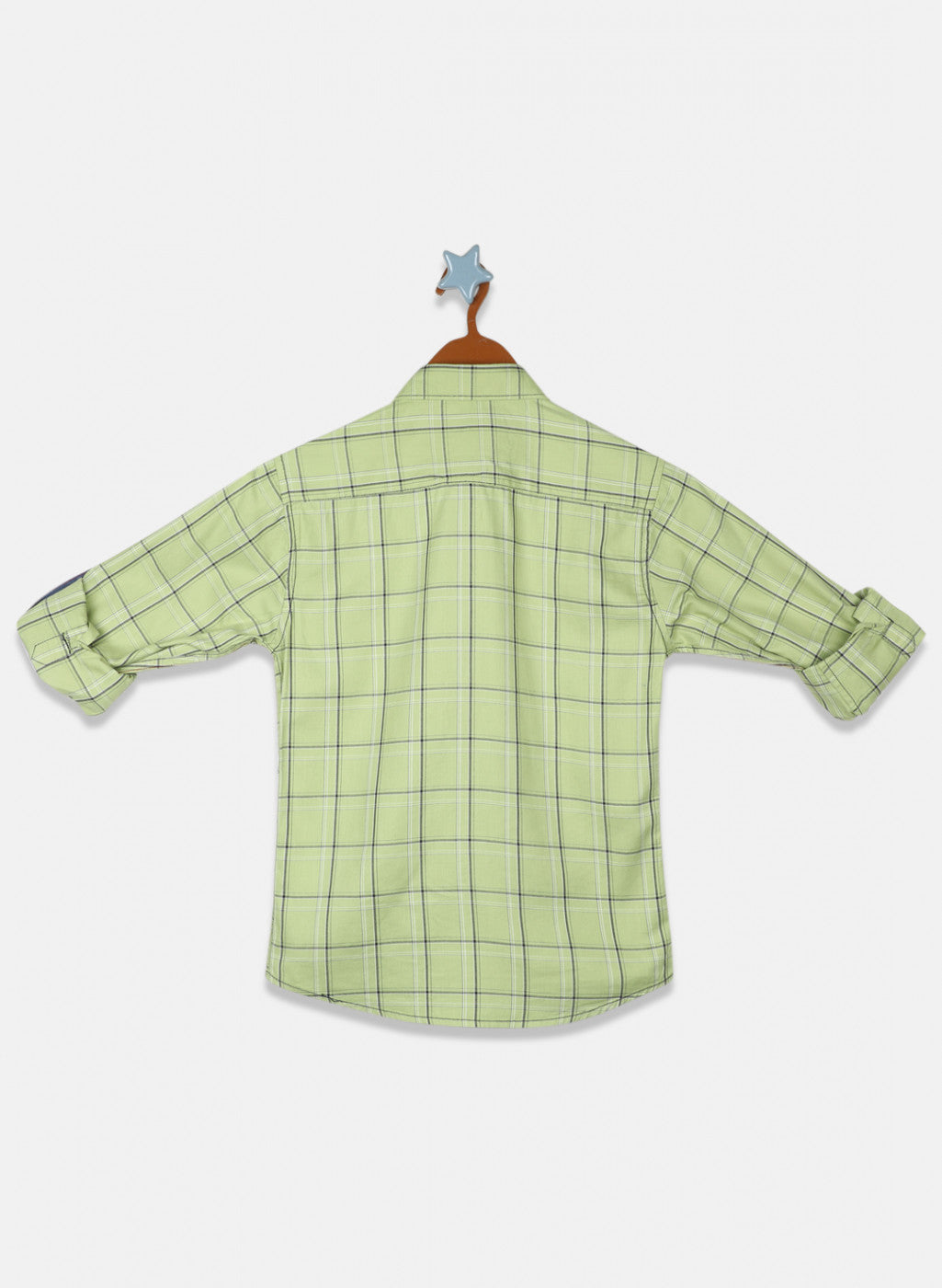 Boys Green Check Shirt