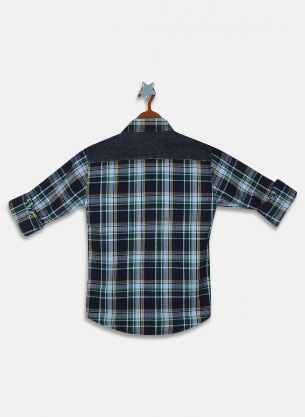 Boys Green Check Shirt