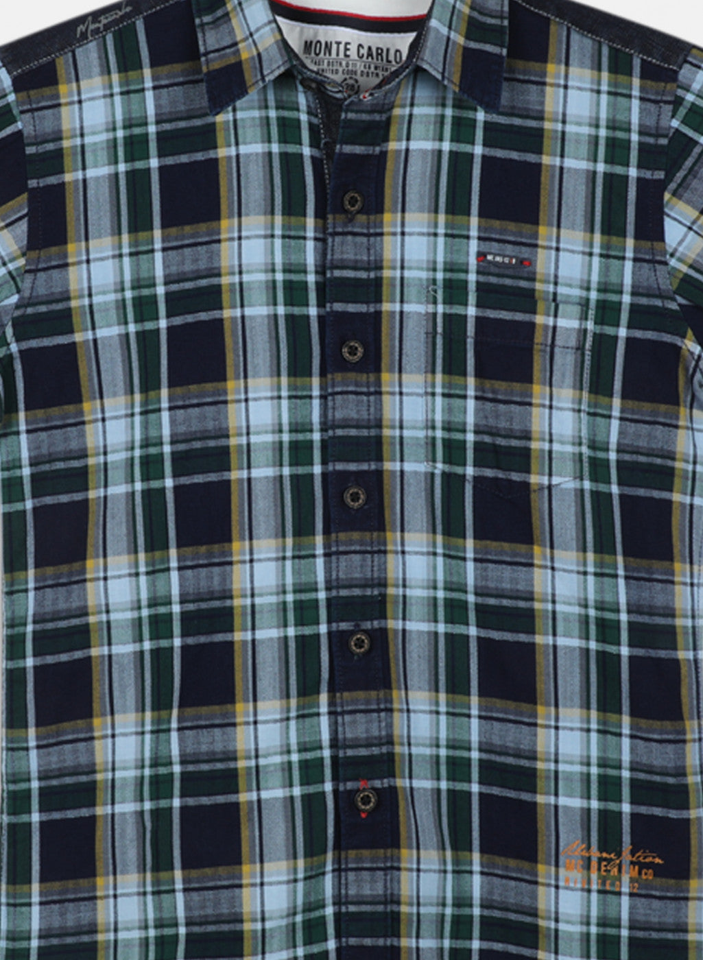 Boys Green Check Shirt