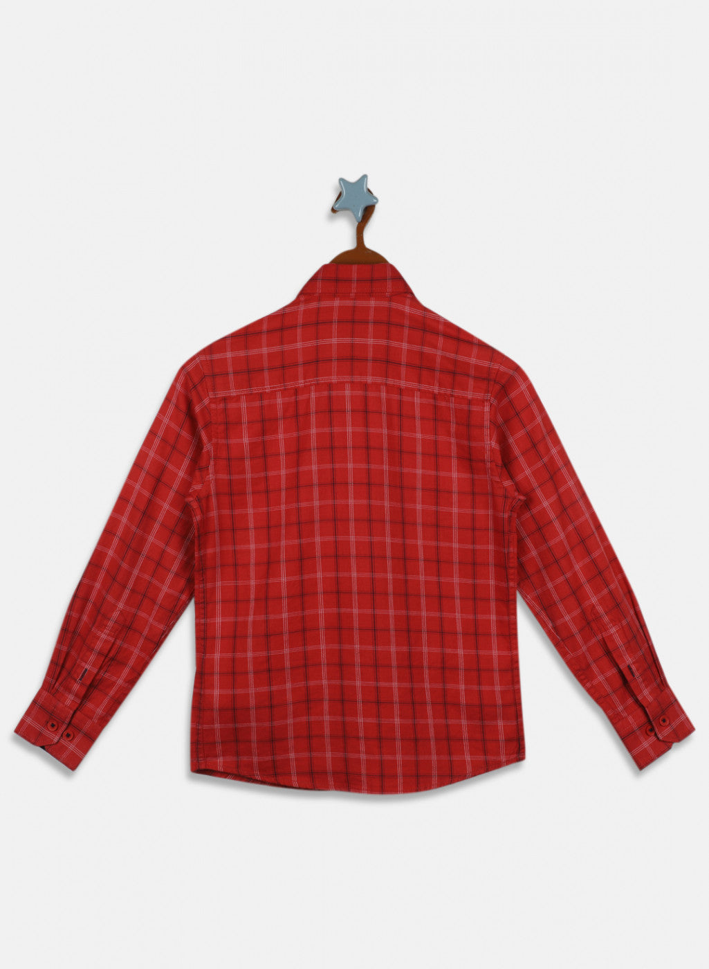 Boys Orange Check Shirt