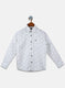 Boys White Printed Shirt