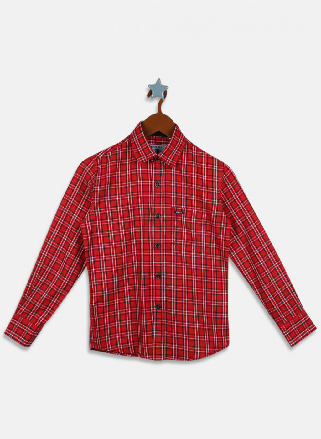 Boys Orange Check Shirt