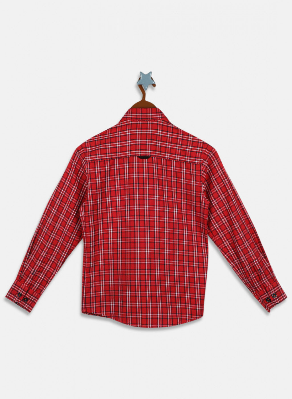 Boys Orange Check Shirt