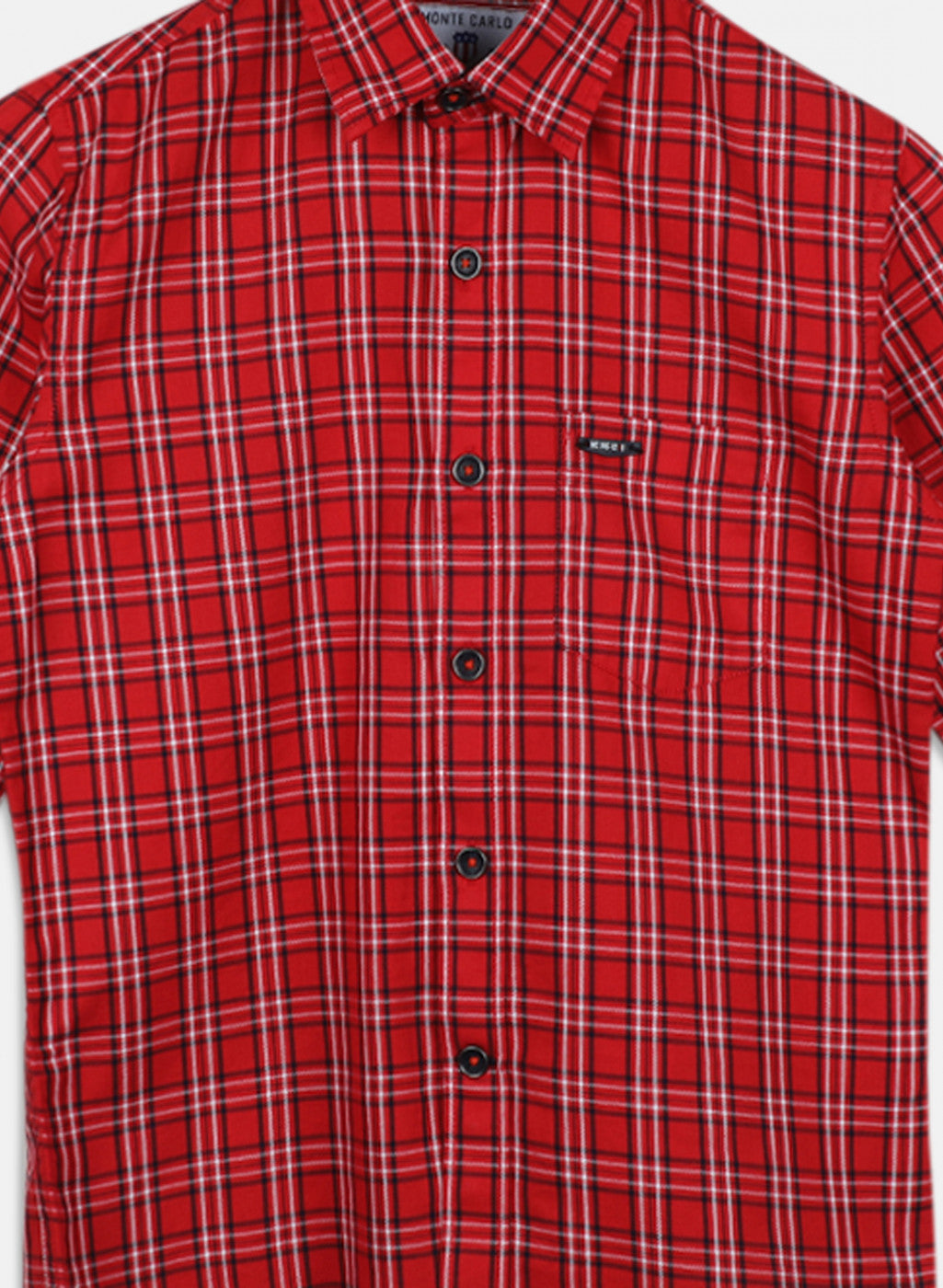 Boys Orange Check Shirt