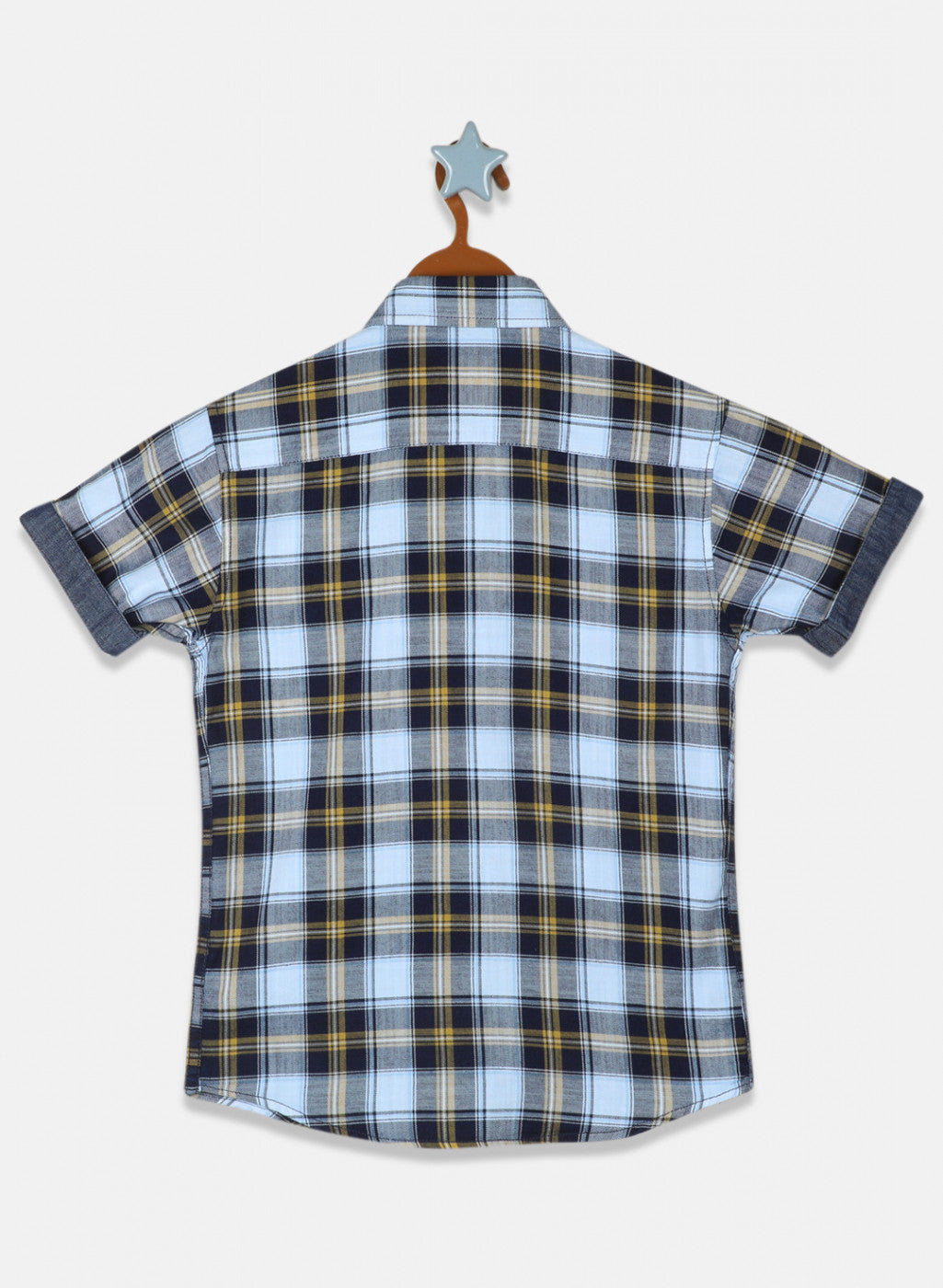 Boys Yellow Check Shirt