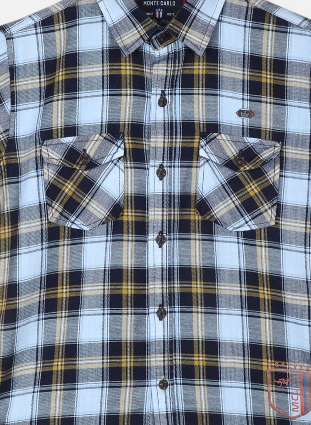 Boys Yellow Check Shirt