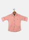 Boys Peach Solid Shirt