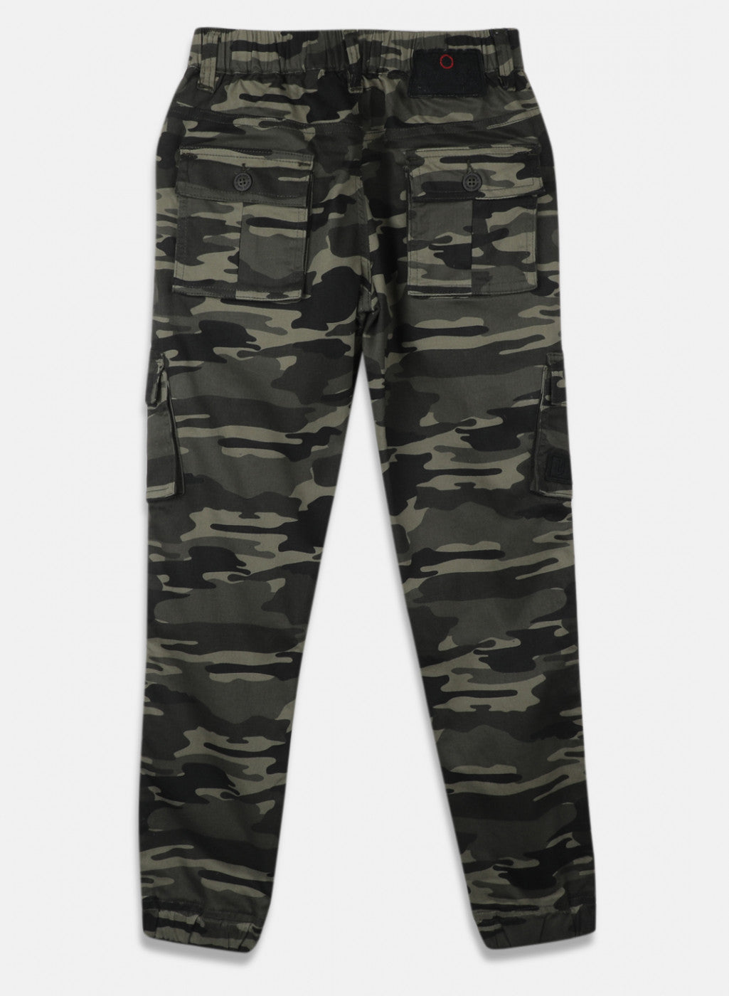 Boys Olive Printed Jogger