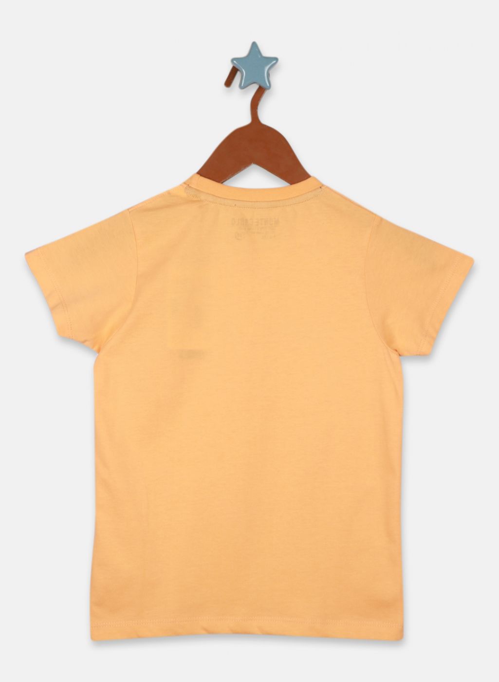 Boys Peach Printed T-Shirt