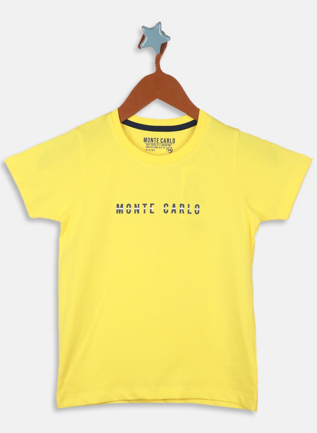 Boys Yellow Printed T-Shirt