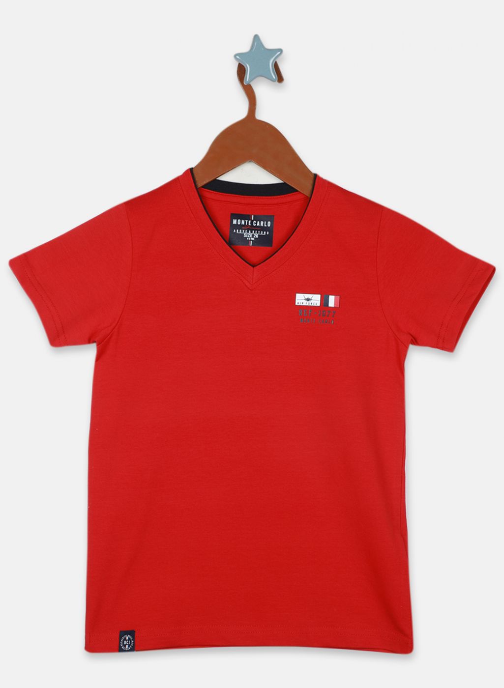 Boys Red Printed T-Shirt