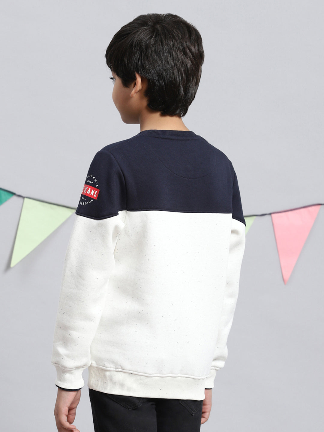 Boys Off White Printed Sweatshirt