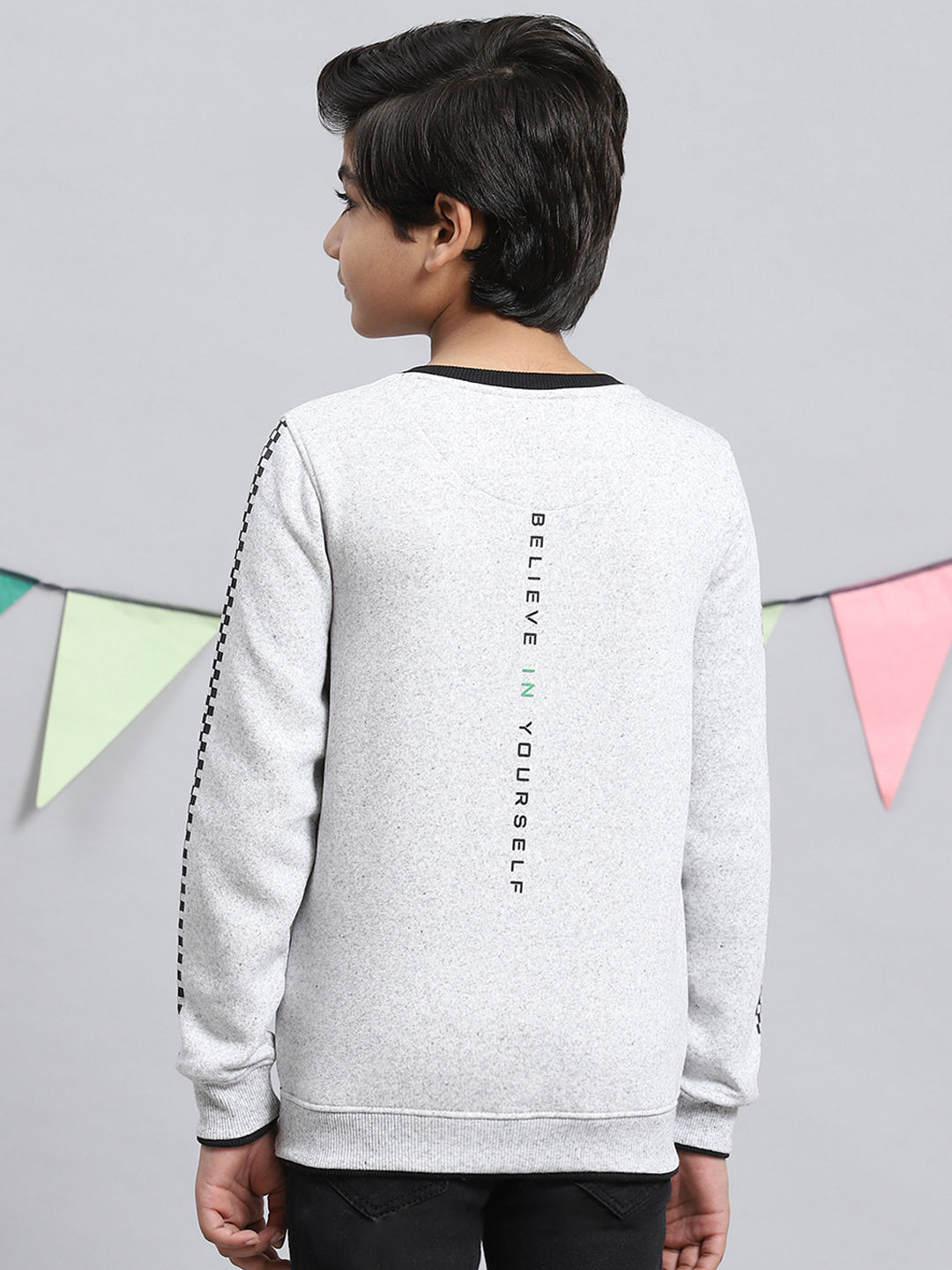 Boys Grey Printed Sweatshirt