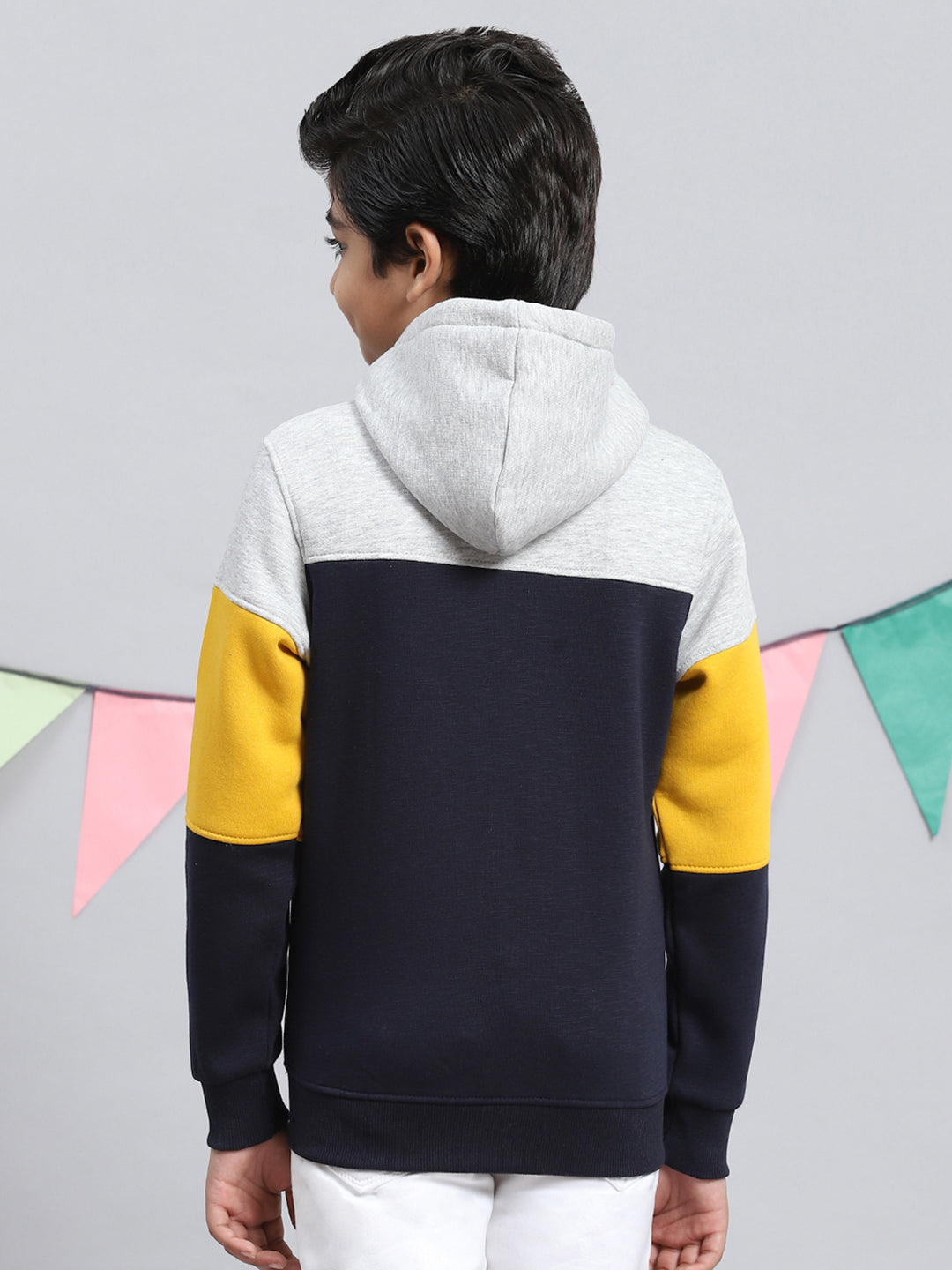 Boys Yellow Printed Sweatshirt