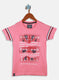 Boys Pink Printed T-Shirt