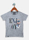 Boys Grey Printed T-Shirt