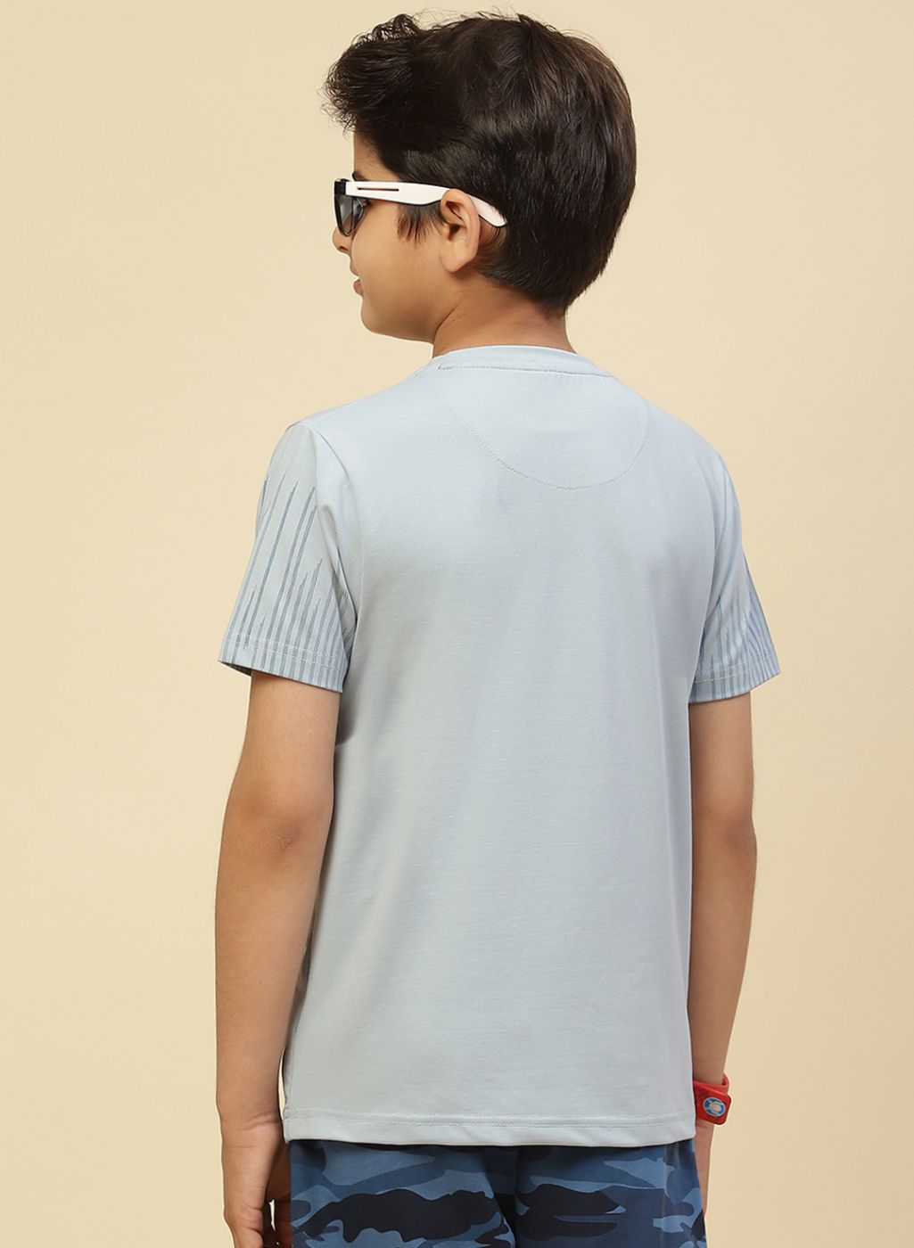 Boys Blue Printed T-Shirt