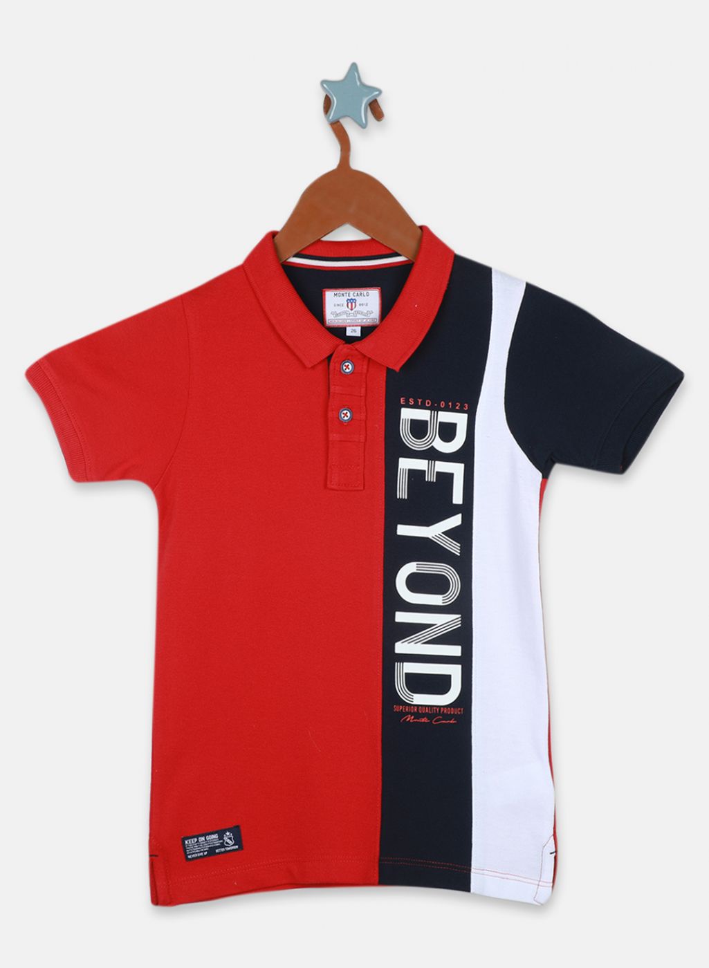 Boys Red Printed T-Shirt