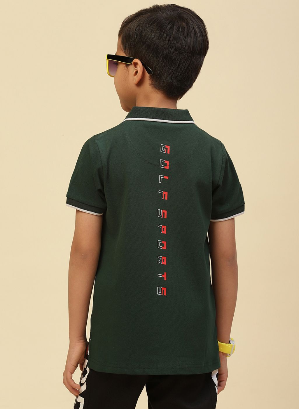 Boys Green Printed T-Shirt