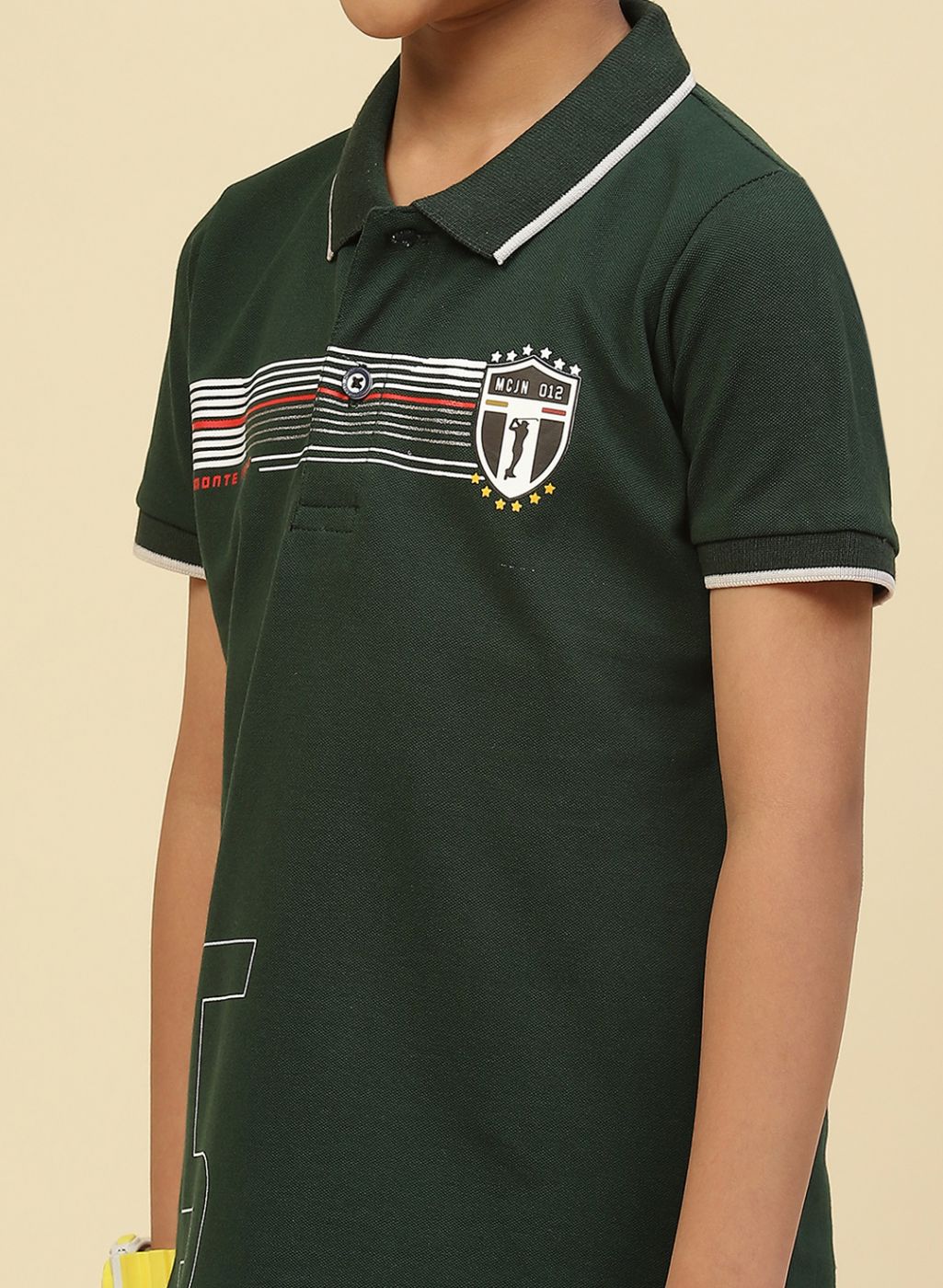 Boys Green Printed T-Shirt