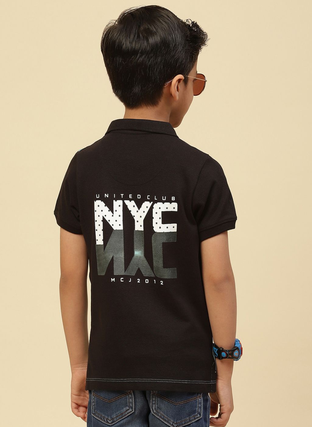 Boys Green Printed T-Shirt