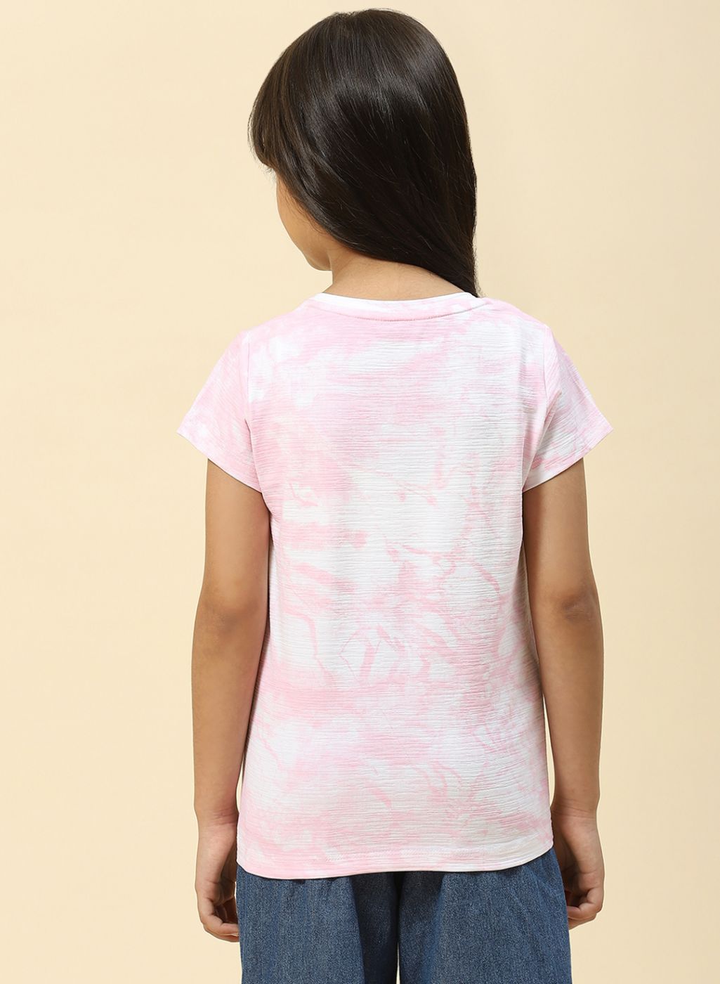 Girls Pink Printed Top