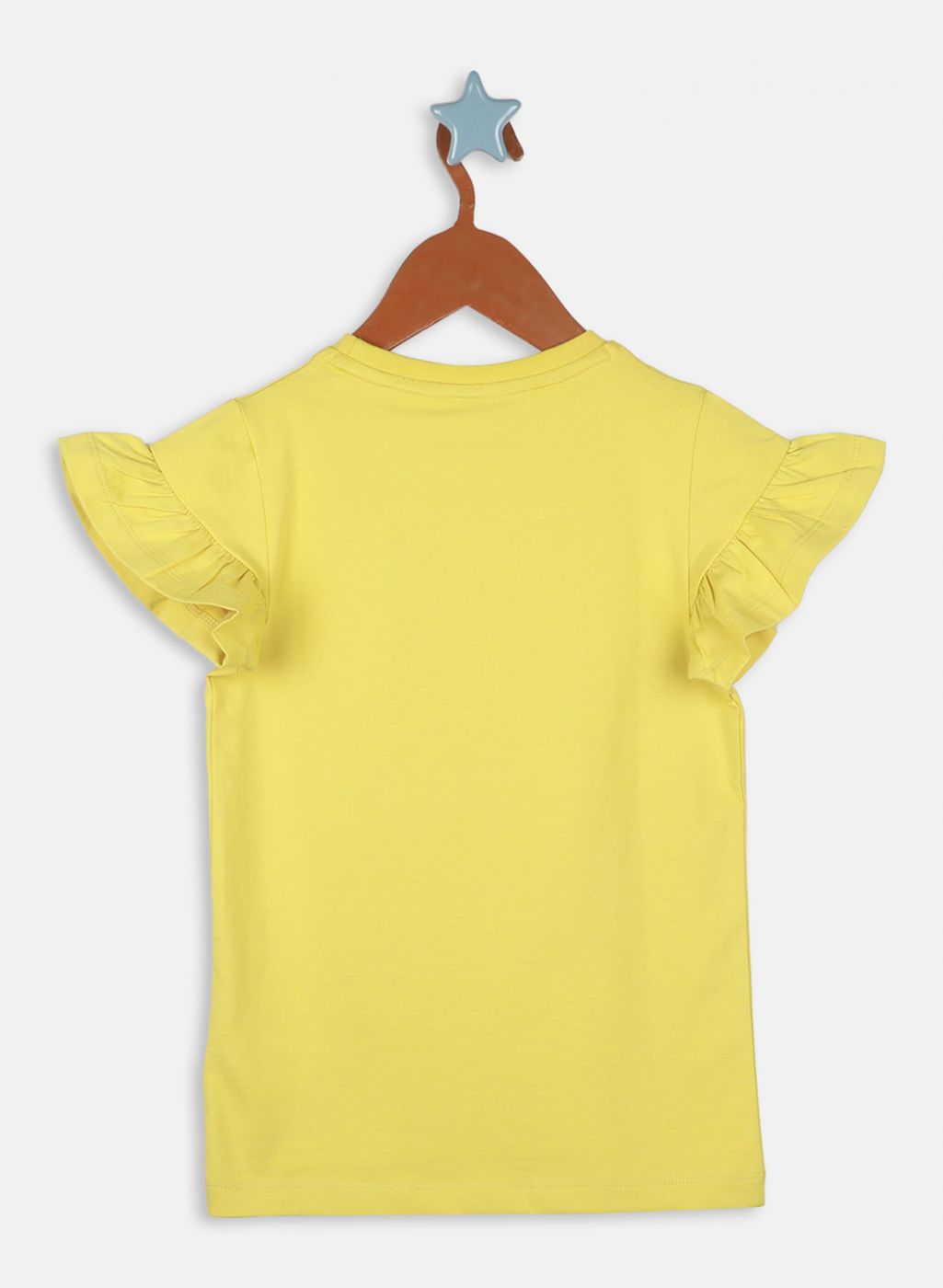 Girls Yellow Printed Top