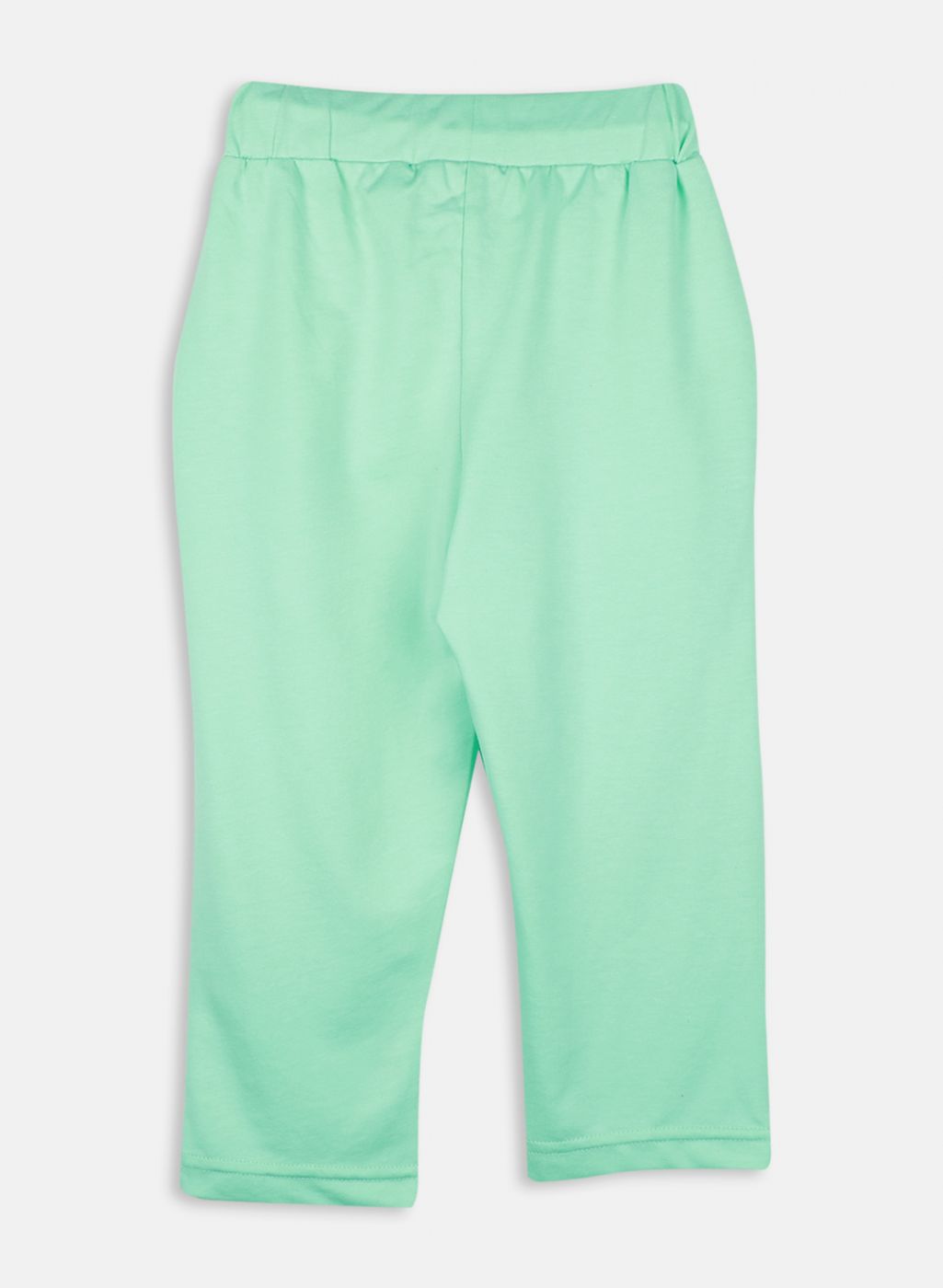 Girls Green Solid Capri