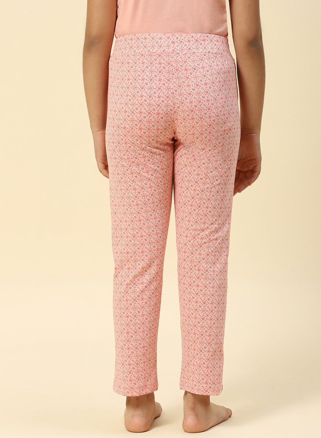 Girls Peach Regular Fit Lower