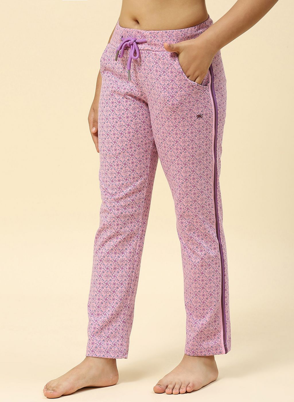 Girls Purple Regular Fit Lower