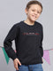 Boys Navy Blue Printed Round Neck Full Sleeve Sweatshirt