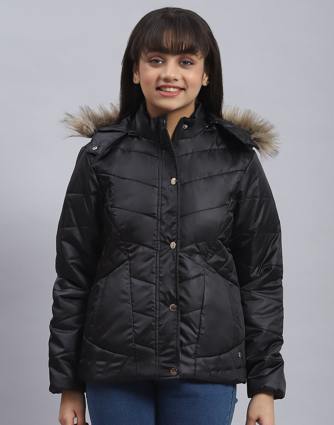 Good Quality Women Padding Jacket Winter Girls Quilted Coat with Real Fur  Hood Women Custom Black Shiny Puffer Jacket - China Puffer Jacket and  Quilted Coat price | Made-in-China.com