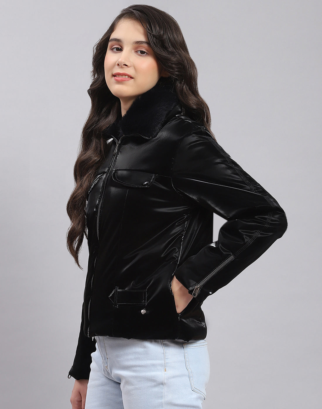 Girls jacket black sale