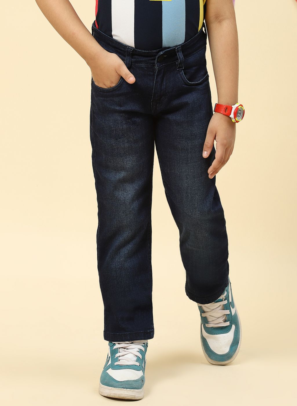 Boys Blue Regular Fit Denim