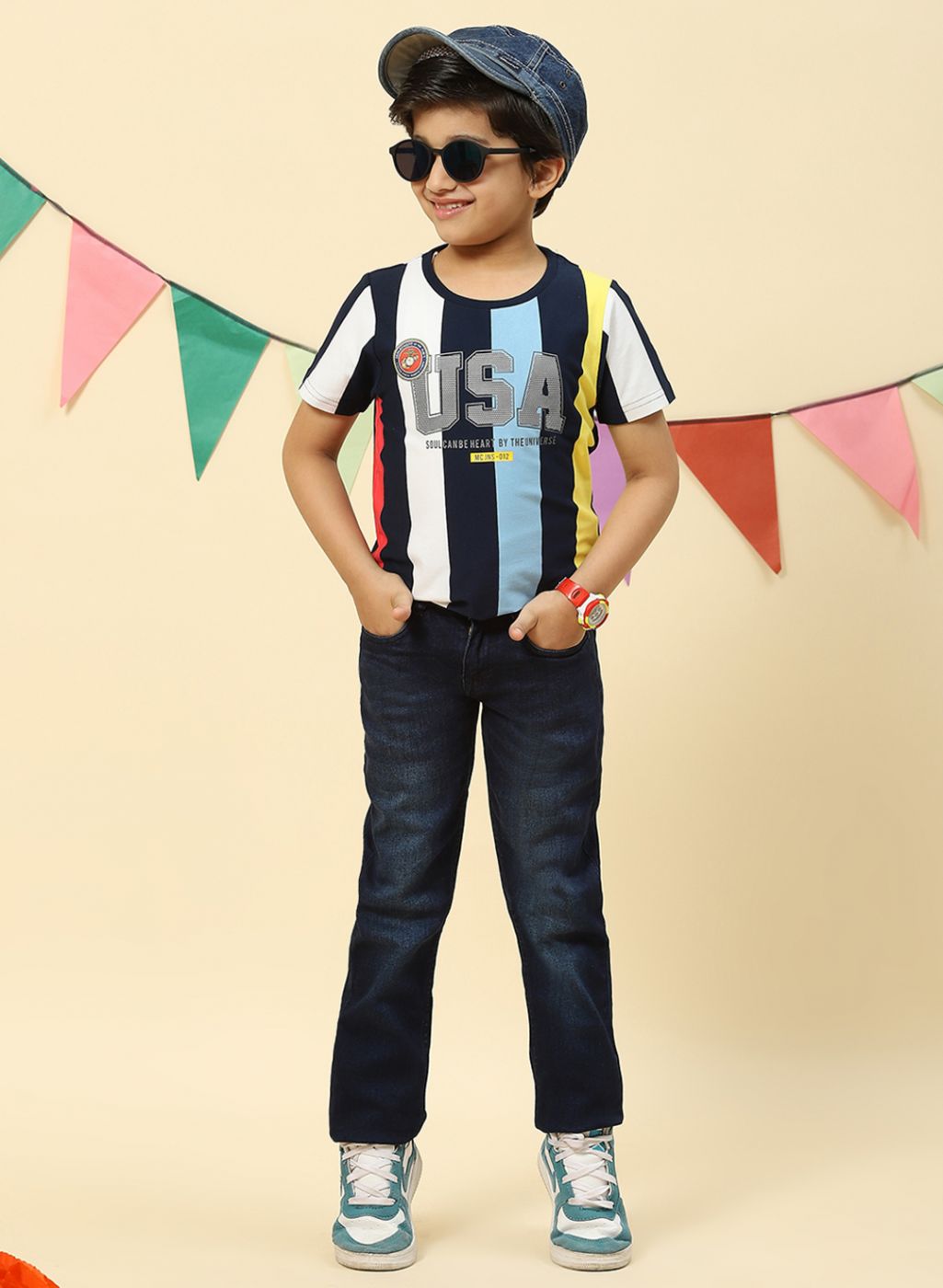 Boys Blue Regular Fit Denim