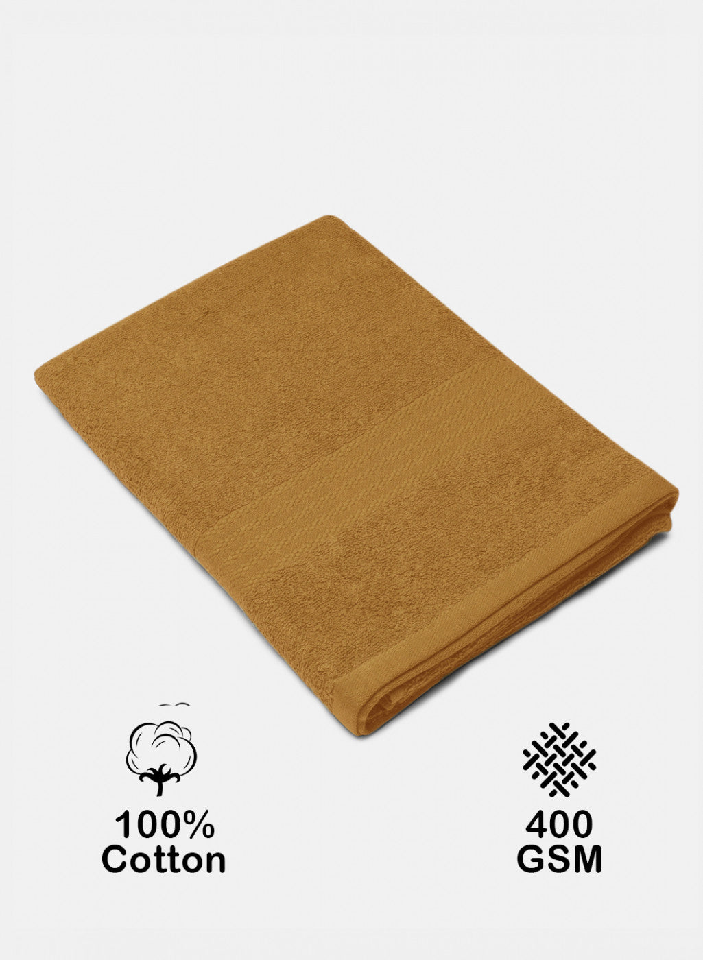 Mustard Cotton 400 GSM Bath Towel