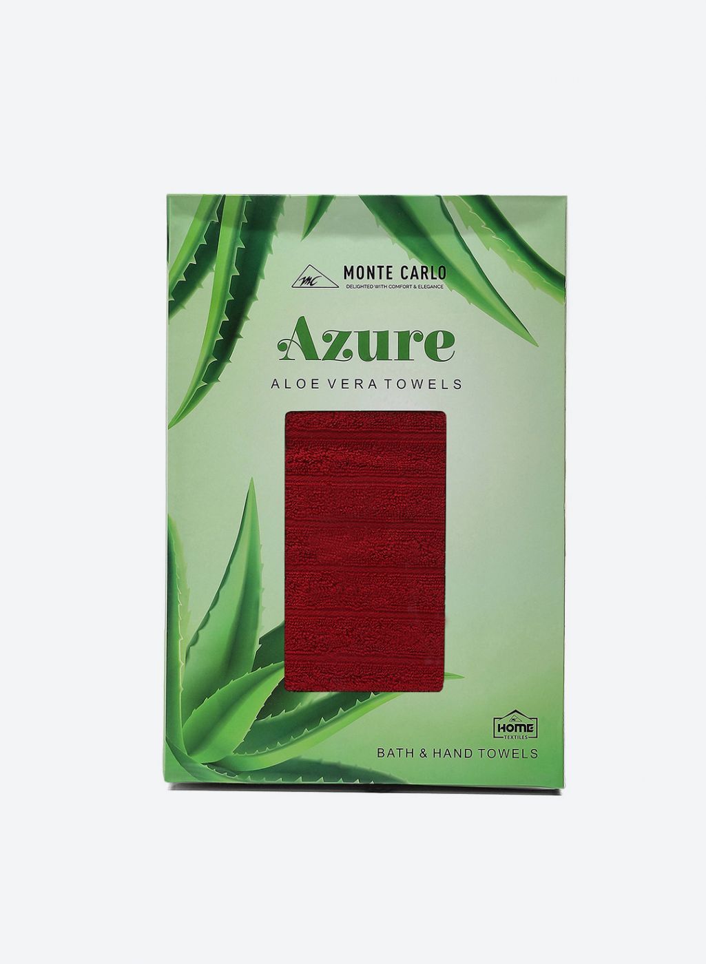 Red Cotton 525 GSM Towel Set Pack of 2 (1 Bath & 1 Hand Towel)