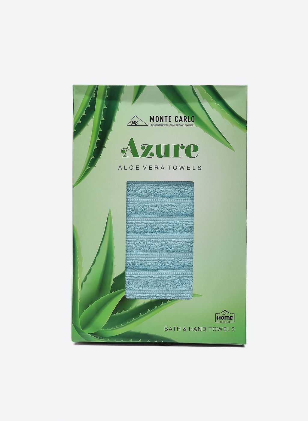 Sky Blue Cotton 525 GSM Towel Set Pack of 2 (1 Bath & 1 Hand Towel)