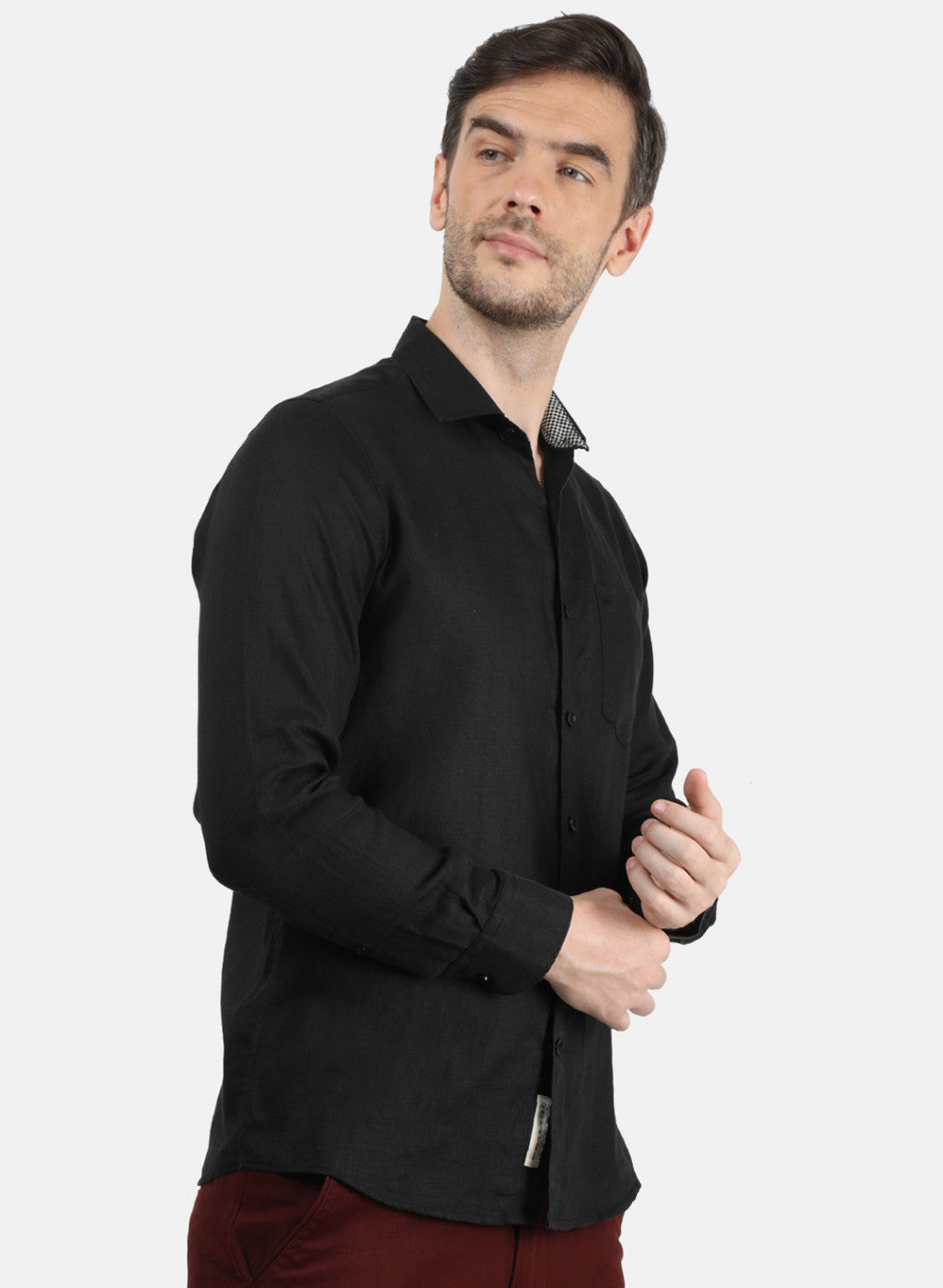 Men Black Solid Shirt