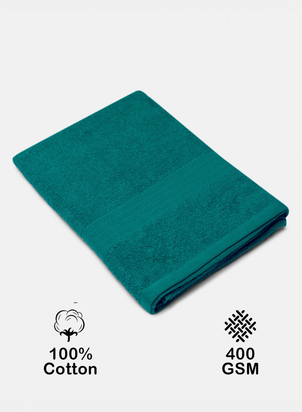 Blue Cotton 400 GSM Bath Towel