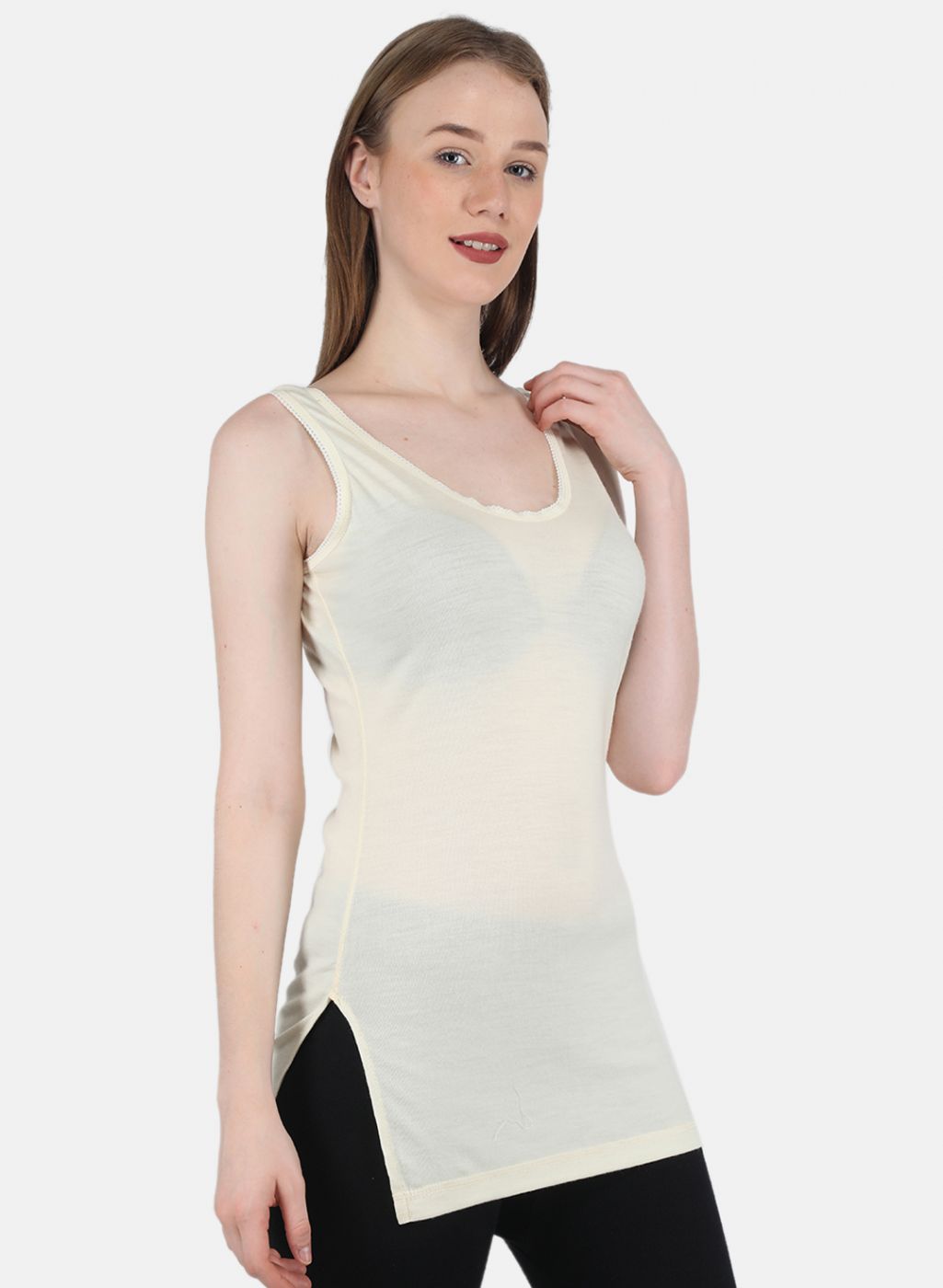 Buy Women Beige Solid Thermal Vest Online in India - Monte Carlo