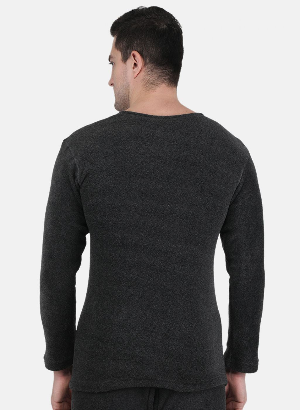 Men Grey Self Design Thermal Vest